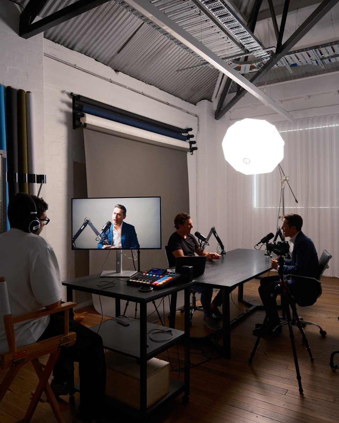 Podcast shoot in the Core Studios space